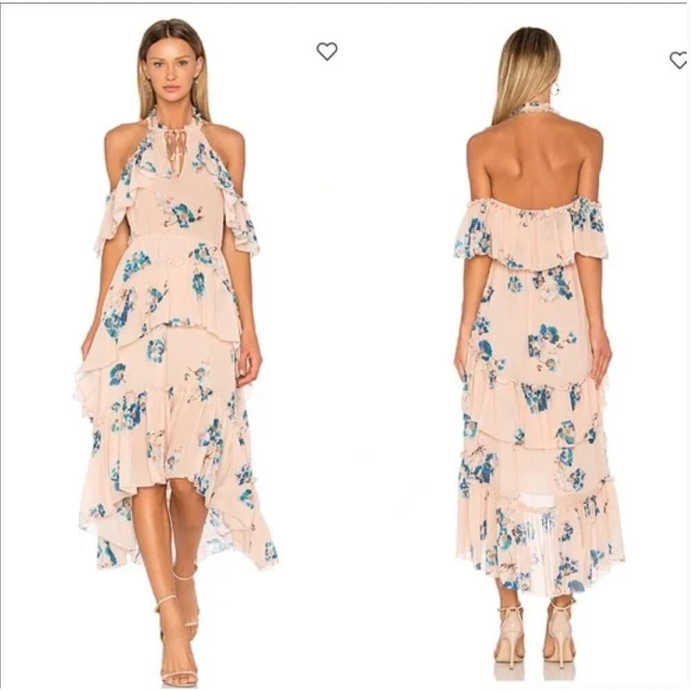Ulla Johnson Floral Maxi Dress in Pink and Blue